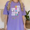 Music Teacher Music Math Language History Reading Science Women's Comfort Colors T-Shirt Violet
