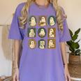 Music Teacher Orchestra Spooky Halloween Ghost Band Women's Comfort Colors T-Shirt Violet
