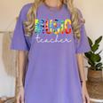 Music Teacher Tie Dye Appreciation Day Hello Back To School Men Women Women's Comfort Colors T-Shirt Violet Music Teacher Tie Dye Appreciation Day Hello Back To School Men Women Women's Comfort Colors T-Shirt Violet