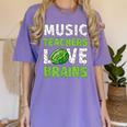 Music Teachers Love Brains Cute Teaching Halloween Women's Comfort Colors T-Shirt Violet Music Teachers Love Brains Cute Teaching Halloween Women's Comfort Colors T-Shirt Violet
