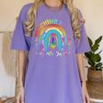 Musical Teacher Teaching Music Is My Jam Rainbow Tie Dye Women's Comfort Colors T-Shirt Violet