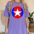 Nerdy Captain Sweatpants Retro Comic Book Fan Teacher Women's Comfort Colors T-Shirt Violet