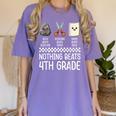 Nothing Beats 4th Grade Back To School Kids Teachers Women's Comfort Colors T-Shirt Violet