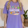 Novelty Montessori Studying Learning Schooling Teacher Love For Men Women Women's Comfort Colors T-Shirt Violet