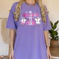In October We Wear Pink Ballet Ghost Teacher Breast Cancer Women's Comfort Colors T-Shirt Violet In October We Wear Pink Ballet Ghost Teacher Breast Cancer Women's Comfort Colors T-Shirt Violet