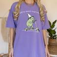Off To Teach English Scooter Frog ESL Teacher Literature Women's Comfort Colors T-Shirt Violet Off To Teach English Scooter Frog ESL Teacher Literature Women's Comfort Colors T-Shirt Violet