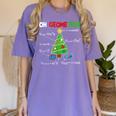 Oh Geometree Christmas Tree Geometry Math Teacher Women's Comfort Colors T-Shirt Violet