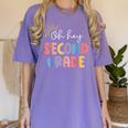 Oh Hey Second Grade First Day Of Teacher Girls Boys Kids Women's Comfort Colors T-Shirt Violet