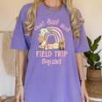 Oink Baa Moo Field Trip Squad Teacher Students Matching Women's Comfort Colors T-Shirt Violet Oink Baa Moo Field Trip Squad Teacher Students Matching Women's Comfort Colors T-Shirt Violet