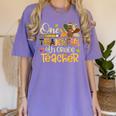 One Thankful 4th Grade Teacher Turkey Leopard Thanksgiving Women's Comfort Colors T-Shirt Violet One Thankful 4th Grade Teacher Turkey Leopard Thanksgiving Women's Comfort Colors T-Shirt Violet