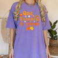 One Thankful PE Teacher Thanksgiving Fall Autumn Groovy Women's Comfort Colors T-Shirt Violet