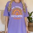 One Thankful Preschool Teacher Thanksgiving Rainbow Women's Comfort Colors T-Shirt Violet One Thankful Preschool Teacher Thanksgiving Rainbow Women's Comfort Colors T-Shirt Violet