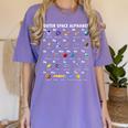 Outer Space Alphabet Kindergarten Teachers 1st Day Of School Women's Comfort Colors T-Shirt Violet Outer Space Alphabet Kindergarten Teachers 1st Day Of School Women's Comfort Colors T-Shirt Violet