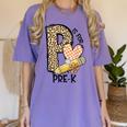 P Is For Pre K Teacher Leopard First Day Of School For Men Women Girls Kids Women's Comfort Colors T-Shirt Violet P Is For Pre K Teacher Leopard First Day Of School For Men Women Girls Kids Women's Comfort Colors T-Shirt Violet