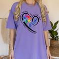 Para Heart Teacher Paraprofessional Paraeducator Men Women Women's Comfort Colors T-Shirt Violet