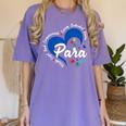 Para Heart Teacher Paraprofessional School Appreciation Women's Comfort Colors T-Shirt Violet Para Heart Teacher Paraprofessional School Appreciation Women's Comfort Colors T-Shirt Violet