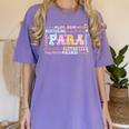 Paraprofessional Back To School Paraeducator Para Teacher Women's Comfort Colors T-Shirt Violet Paraprofessional Back To School Paraeducator Para Teacher Women's Comfort Colors T-Shirt Violet