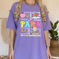 Paras Make It Possible Paraprofessional Paraeducator Teacher Women's Comfort Colors T-Shirt Violet