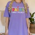 Paras Make It Possible Teacher Paraprofessional Paraeducator Women's Comfort Colors T-Shirt Violet Paras Make It Possible Teacher Paraprofessional Paraeducator Women's Comfort Colors T-Shirt Violet