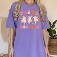 Pas De BOO-Rée Ballet Ghost Dancer Dance Teacher Halloween Women's Comfort Colors T-Shirt Violet