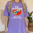 PE Physical Education Teacher Superhero Power School Women's Comfort Colors T-Shirt Violet PE Physical Education Teacher Superhero Power School Women's Comfort Colors T-Shirt Violet