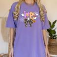PE Teacher Coach Coquette Ghost Halloween Physical Education Women's Comfort Colors T-Shirt Violet