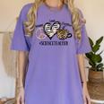Peace Love Coffee Science Teacher Women's Comfort Colors T-Shirt Violet