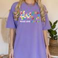 Peace Love Inclusion Sped Squad Special-Ed Teacher Daycare Women's Comfort Colors T-Shirt Violet Peace Love Inclusion Sped Squad Special-Ed Teacher Daycare Women's Comfort Colors T-Shirt Violet