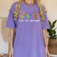 Peace Love Montessori Daycare Teacher Appreciation Women's Comfort Colors T-Shirt Violet