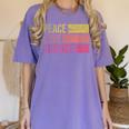 Peace Love Science Lovers Math Chemistry Teacher Women's Comfort Colors T-Shirt Violet Peace Love Science Lovers Math Chemistry Teacher Women's Comfort Colors T-Shirt Violet