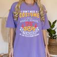 Physical Education School PE Teacher Halloween Costume Men Women Women's Comfort Colors T-Shirt Violet Physical Education School PE Teacher Halloween Costume Men Women Women's Comfort Colors T-Shirt Violet