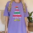 Physics Teacher Christmas Elf Christmas Cheer Women's Comfort Colors T-Shirt Violet