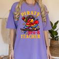 Pirate Pre-K Teacher Preschool Halloween Women's Comfort Colors T-Shirt Violet Pirate Pre-K Teacher Preschool Halloween Women's Comfort Colors T-Shirt Violet