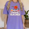 Pirate Teacher Men Women Kids Women's Comfort Colors T-Shirt Violet