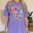 Play Is Learning Educational Teacher Women Women's Comfort Colors T-Shirt Violet Play Is Learning Educational Teacher Women Women's Comfort Colors T-Shirt Violet