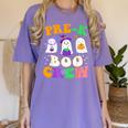Pre-K Boo Crew Cute Ghost Halloween Costume Teacher Student For Men Women Kids Women's Comfort Colors T-Shirt Violet Pre-K Boo Crew Cute Ghost Halloween Costume Teacher Student For Men Women Kids Women's Comfort Colors T-Shirt Violet