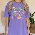 Pre-K Crayons & Curiosity Preschool Teachers Life Tie Dye Women's Comfort Colors T-Shirt Violet