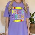 Pre-K Crew PreK Teachers Back To School Women's Comfort Colors T-Shirt Violet Pre-K Crew PreK Teachers Back To School Women's Comfort Colors T-Shirt Violet