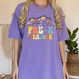 Pre-k Teacher Appreciation Teaching Wildflowers Women's Comfort Colors T-Shirt Violet Pre-k Teacher Appreciation Teaching Wildflowers Women's Comfort Colors T-Shirt Violet