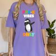 Pre-K Vibes Only Penguin Teachers Kids Back To School Women's Comfort Colors T-Shirt Violet Pre-K Vibes Only Penguin Teachers Kids Back To School Women's Comfort Colors T-Shirt Violet