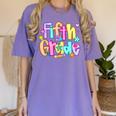 Preppy Fifth Grade Back To School 5th Grade Teacher Girl Boy Women's Comfort Colors T-Shirt Violet Preppy Fifth Grade Back To School 5th Grade Teacher Girl Boy Women's Comfort Colors T-Shirt Violet