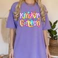Preppy Kindergarten First Day Of School Teachers Girls Boys Women's Comfort Colors T-Shirt Violet Preppy Kindergarten First Day Of School Teachers Girls Boys Women's Comfort Colors T-Shirt Violet