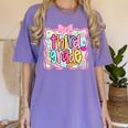 Preppy Third Grade Back To School Teacher Girl Kid Women's Comfort Colors T-Shirt Violet Preppy Third Grade Back To School Teacher Girl Kid Women's Comfort Colors T-Shirt Violet