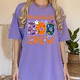 Preschool Boo Crew Preschool Halloween Teacher Kids Women's Comfort Colors T-Shirt Violet