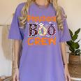 Preschool Boo Crew Preschool Halloween Teacher Women's Comfort Colors T-Shirt Violet