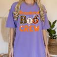 Preschool Boo Crew Halloween Teachers Students Costume Women's Comfort Colors T-Shirt Violet