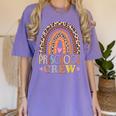 Preschool Crew Cute Leopard Rainbow Back To School Teachers Women's Comfort Colors T-Shirt Violet