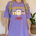 Preschool Is My Jam Teacher Shirt Women's Comfort Colors T-Shirt Violet Preschool Is My Jam Teacher Shirt Women's Comfort Colors T-Shirt Violet