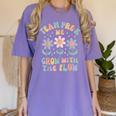 Preschool Teacher Appreciation Team Pre-K Grow With The Flow Women's Comfort Colors T-Shirt Violet Preschool Teacher Appreciation Team Pre-K Grow With The Flow Women's Comfort Colors T-Shirt Violet