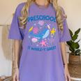 Preschool Is Whale-y Great Preschool Teacher Women's Comfort Colors T-Shirt Violet Preschool Is Whale-y Great Preschool Teacher Women's Comfort Colors T-Shirt Violet